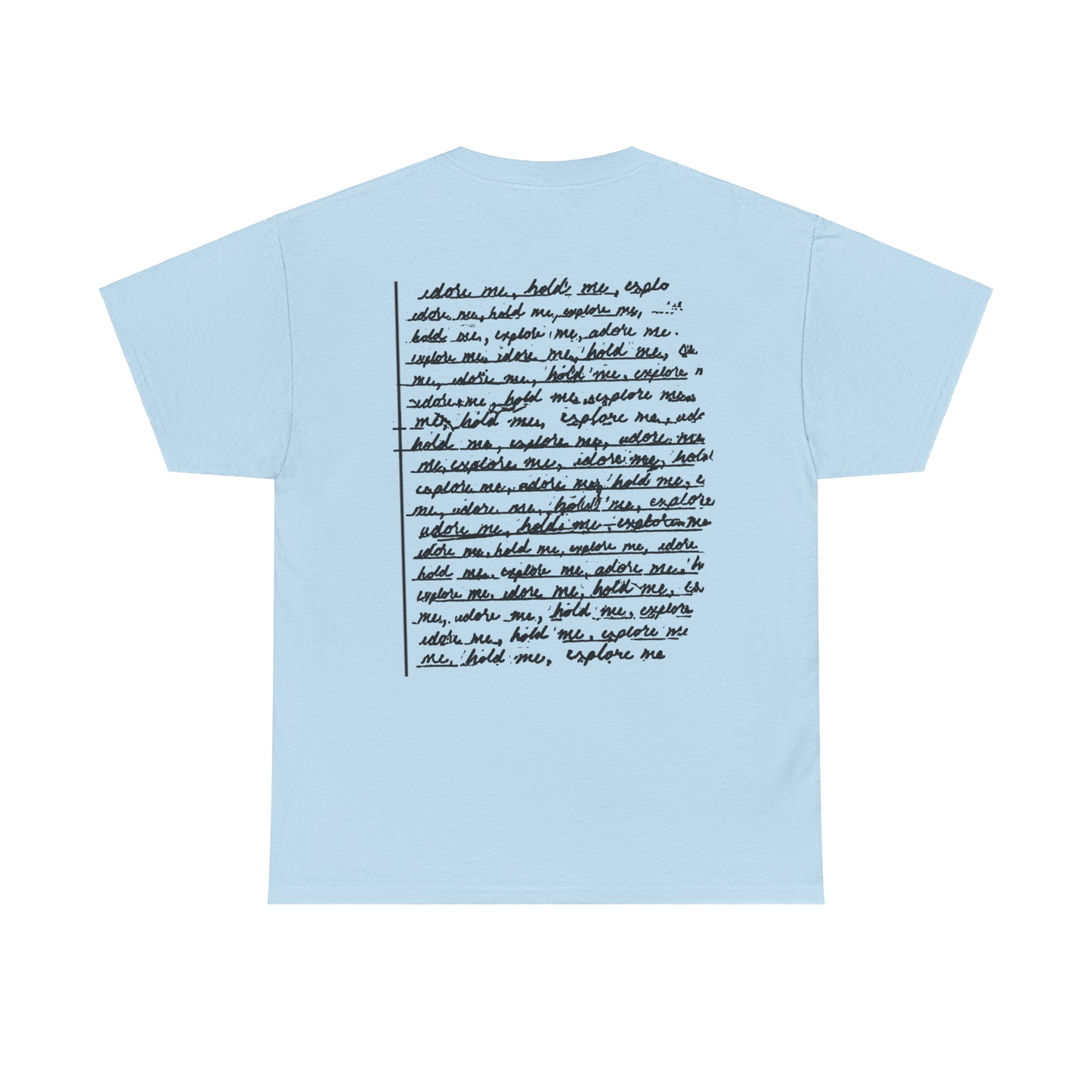 Sabrina Carpenter Merch - Sabrina Carpenter Short n Sweet Love Letter Blue Tee